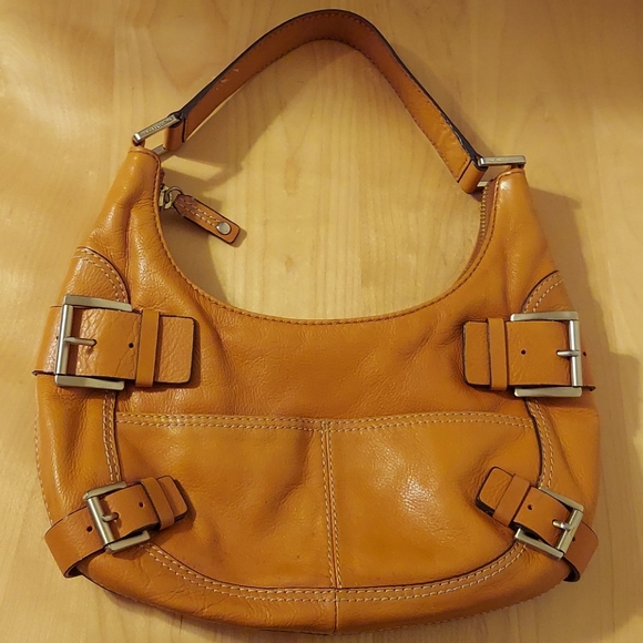 MICHAEL Michael Kors Small Cognac Brown Hobo with Buckle Details - Picture 3 of 16